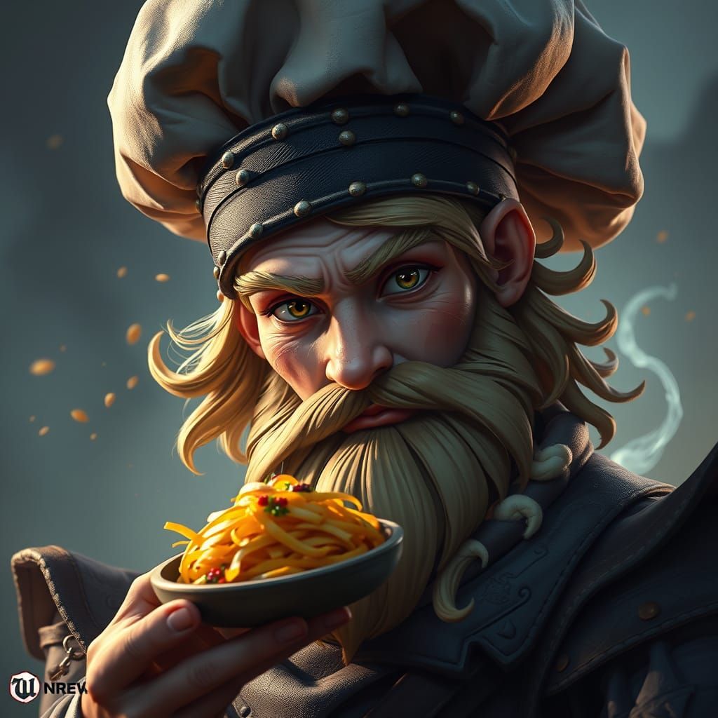 Fantastical Rogue Chef Prepares Deadly Dish in a Vibrant, Dr...