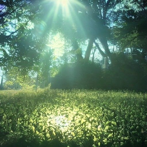 Romantic Mushroom in Divine Sunshine