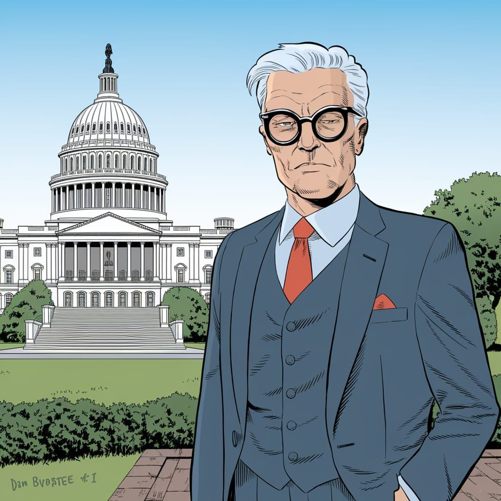 Washington D.C. Politician with Distain