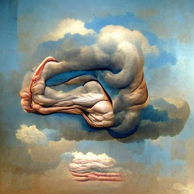 Abstract Contortion of Muscles and Clouds