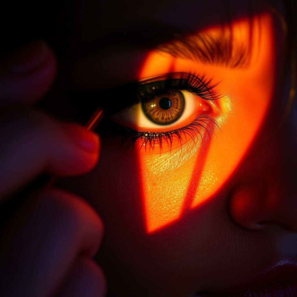 Surreal Eye Portrait in Chiaroscuro Style