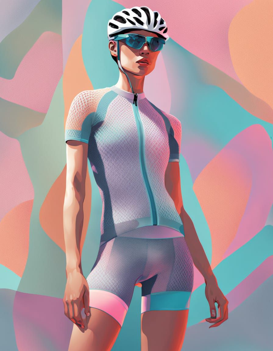 Machine Knits and Cycling Shorts in Vibrant Digital Art
