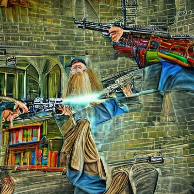 Harry Potter Shoots Dumbledore with AK47 in HDR