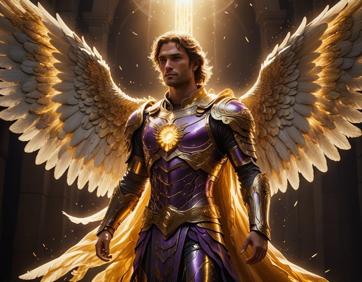 Ascending Six-Winged Angel in Light Armor