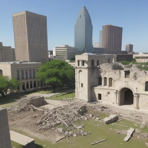 War-Torn Alamo Survives in Origami Papercraft Style