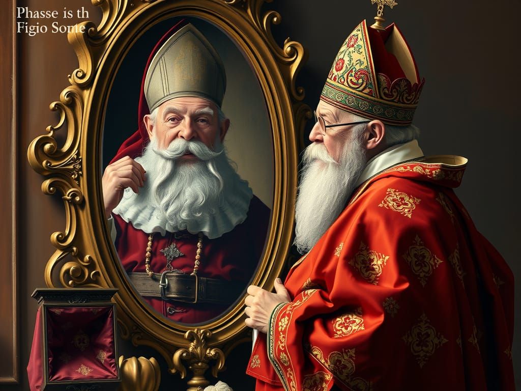 The Pope Discovers a Surprising Reflection in a Renaissance-...