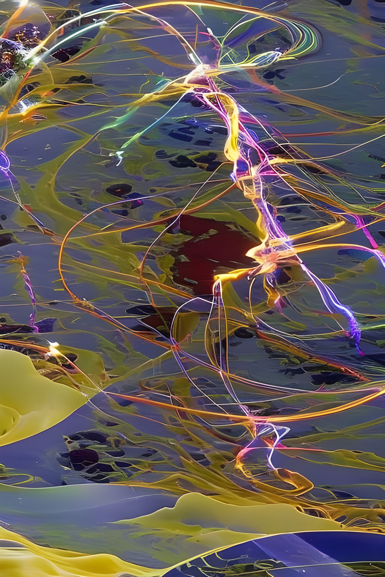 Cascading Jungle Spirals with Soft Lighting