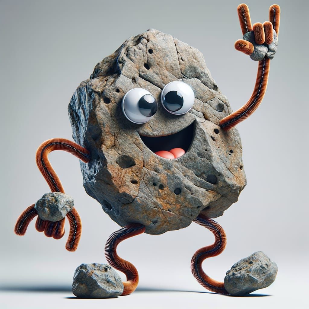 Realistic Rock with Googly Eyes and Pipe Cleaner Limbs