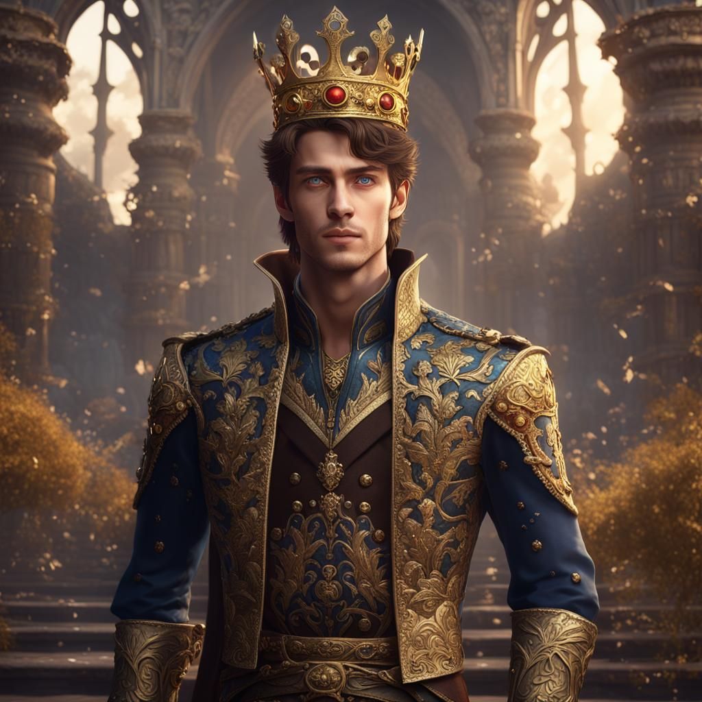 Young Prince with Gold Eyes, Fantasy Concept Art
