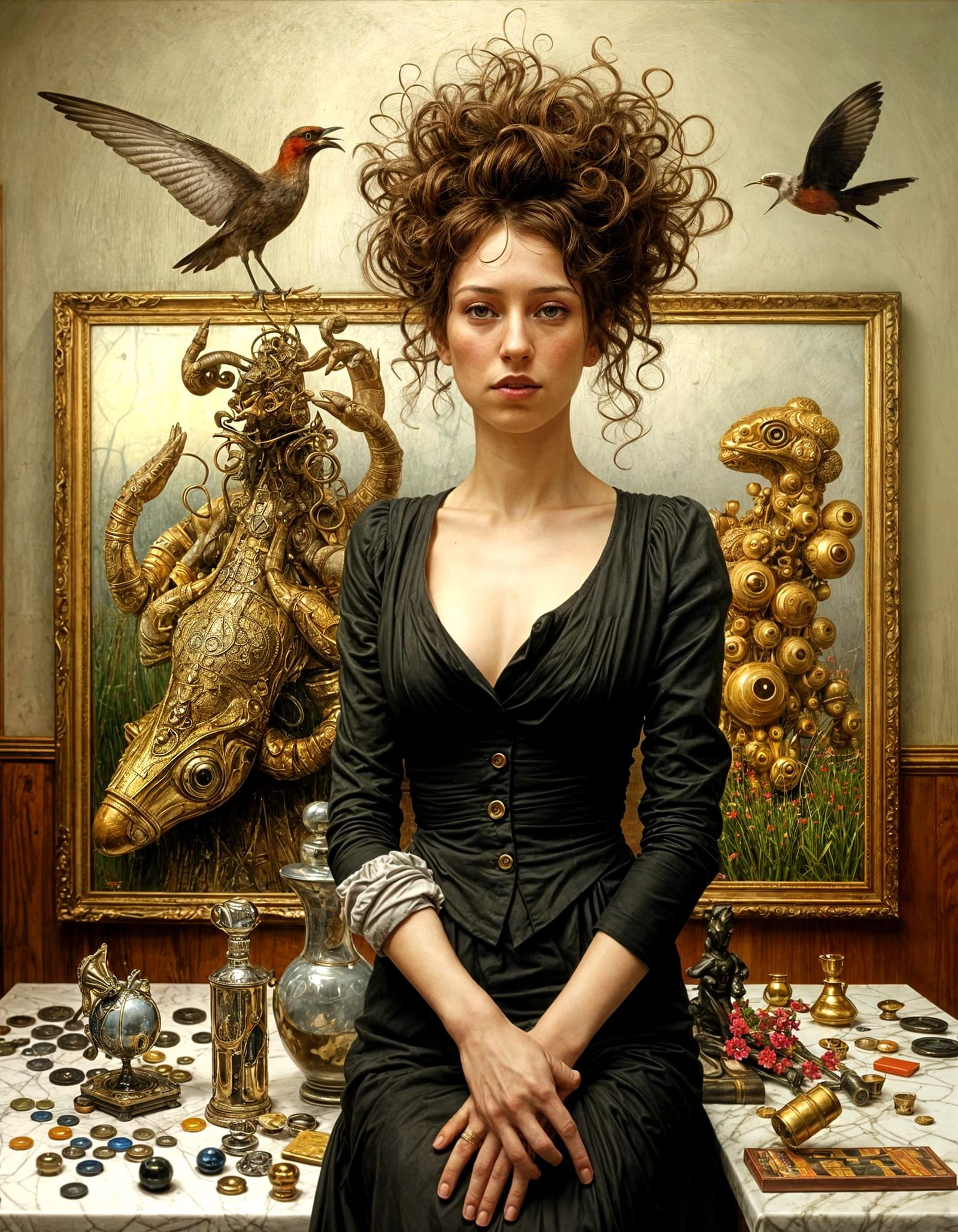 Happy People in Vivid, Hyperrealist Painting