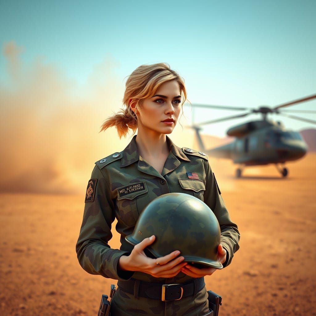 Surreal Military Icon of the 80s Woman