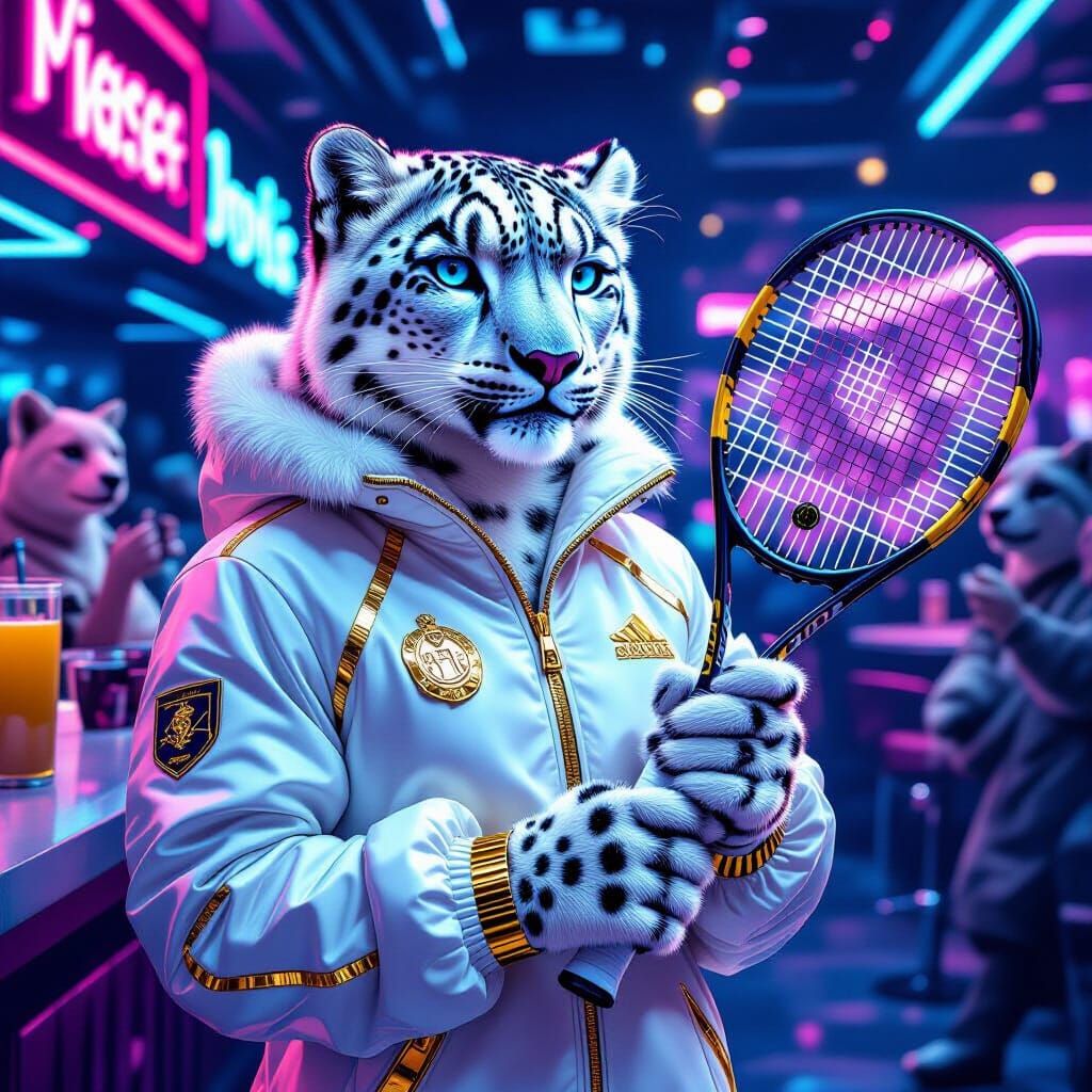 Snow Leopard in Haute Couture: A Fashion Editorial