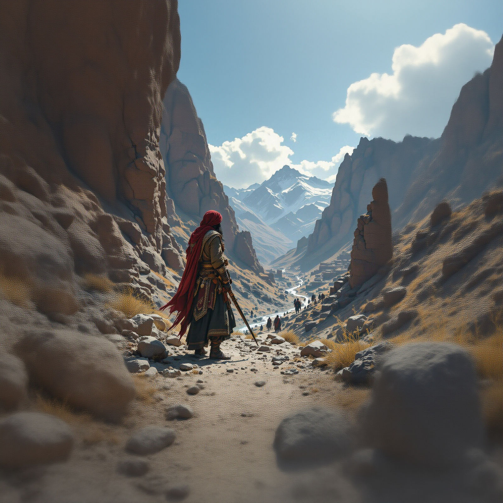 Pashtun Warrior Guarding Khyber Pass in Fantasy Concept Art ...