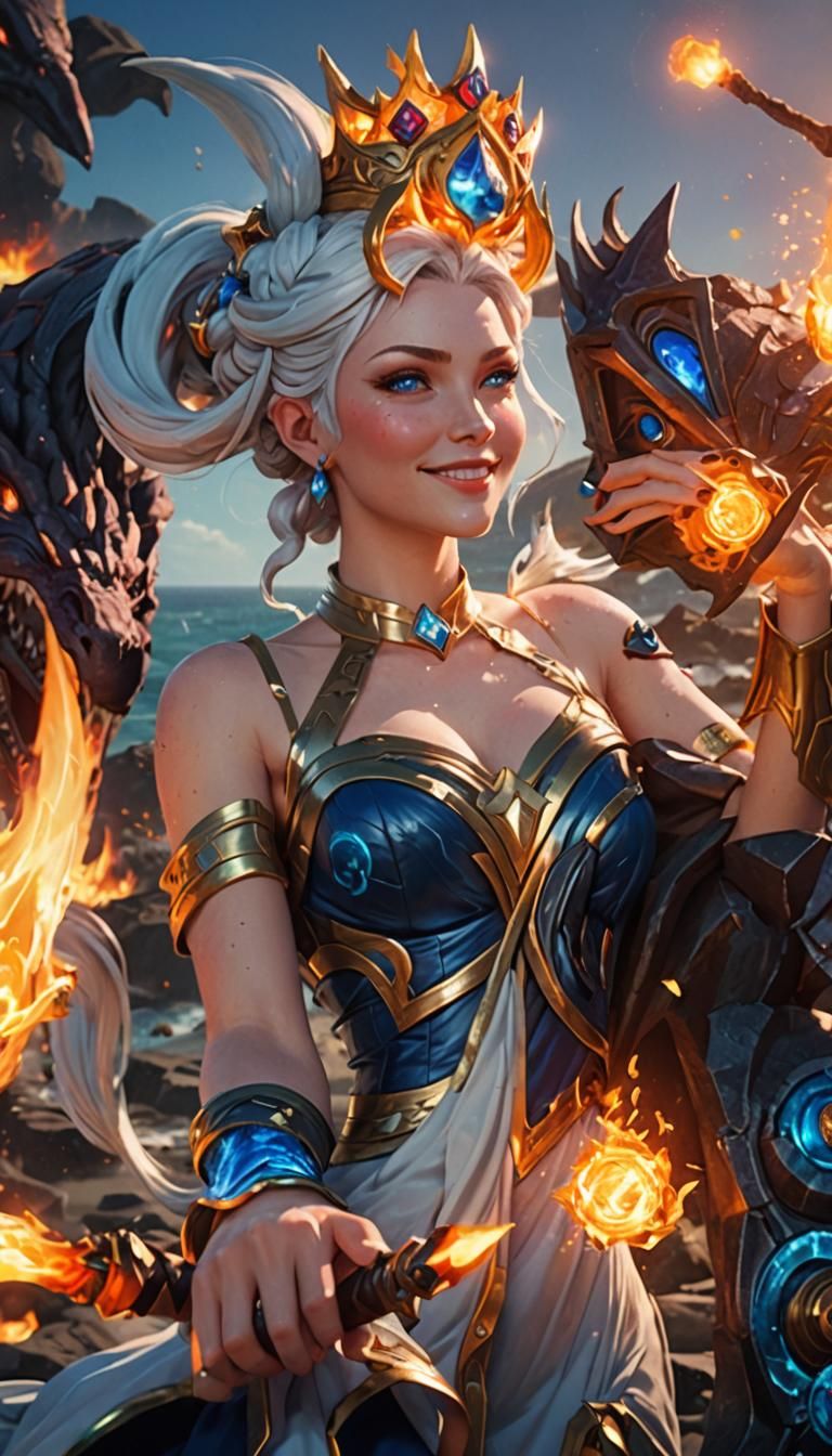 Lava Goddess Seraphine Digital Art