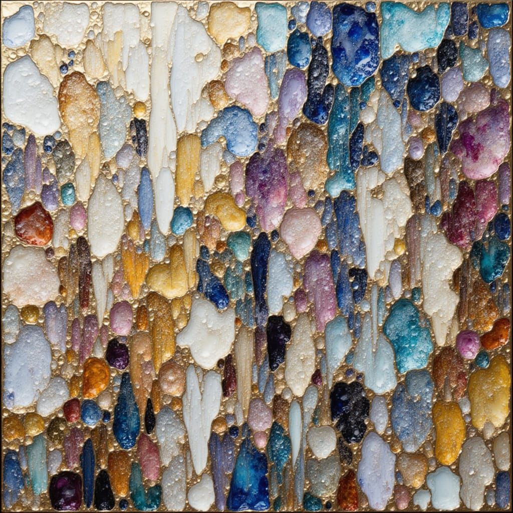 Abstract Smudged Paint Art with Liquid Marble Textures