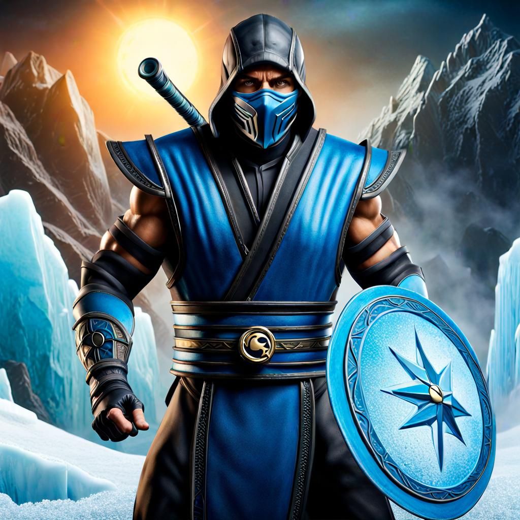 Sub-Zero Ice Ninja Digital Painting in 8K