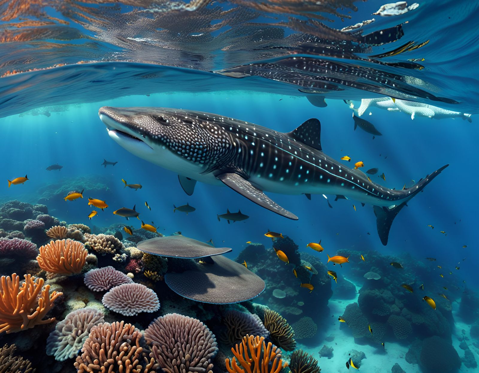 Whale Sharks in Crystal Tropical Waters