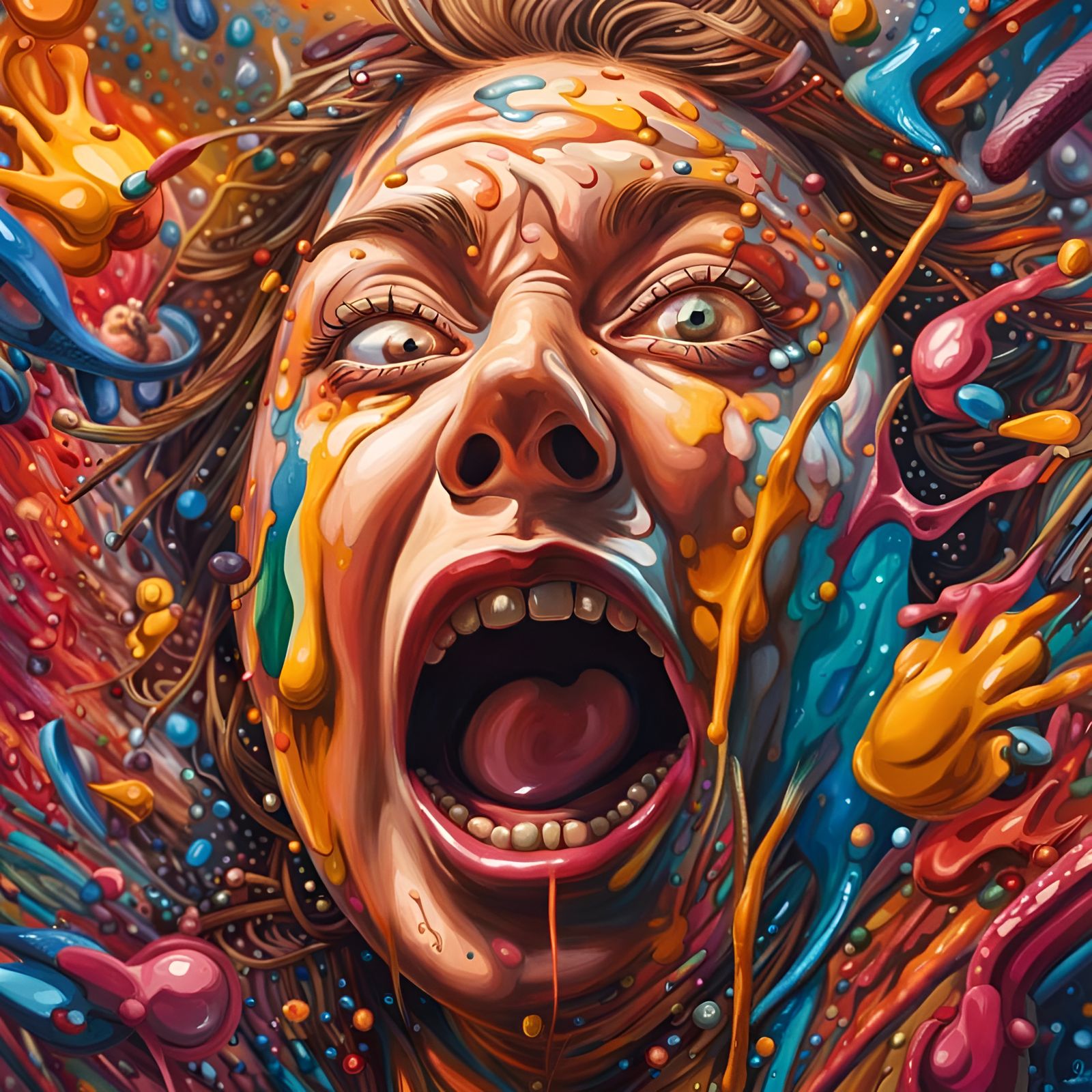 OCD: Hyperrealistic Splash Art Portrait