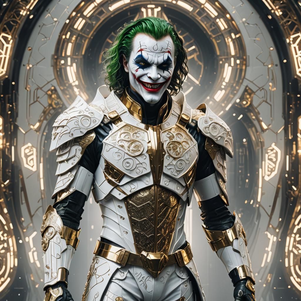 Hi-Tech Cyberpunk Joker in Futuristic Armor