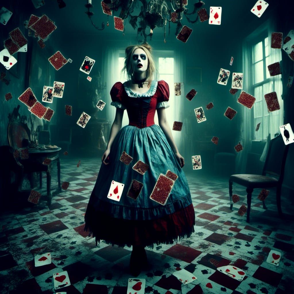 Macabre Alice in Wonderland Horror Scene