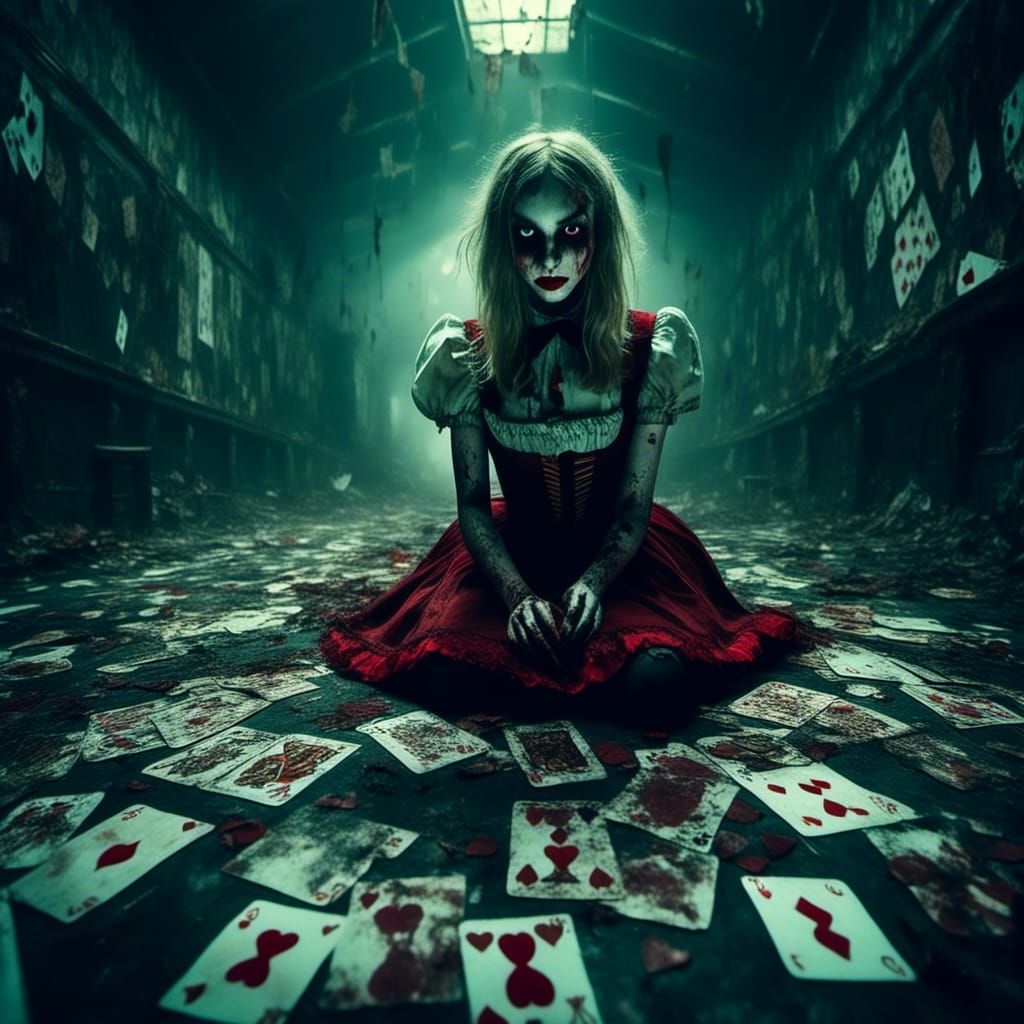 Macabre Alice in Wonderland Horror Scene