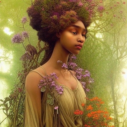 portrait of a beautiful African goddess