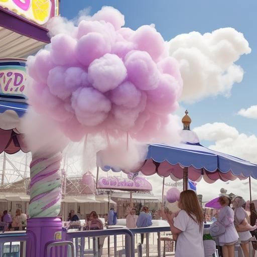 Grape Cotton Candy Delight at the Boardwalk