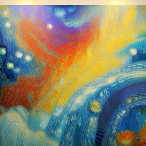 Harmonious Ocean Landscape in Oil Painting Style