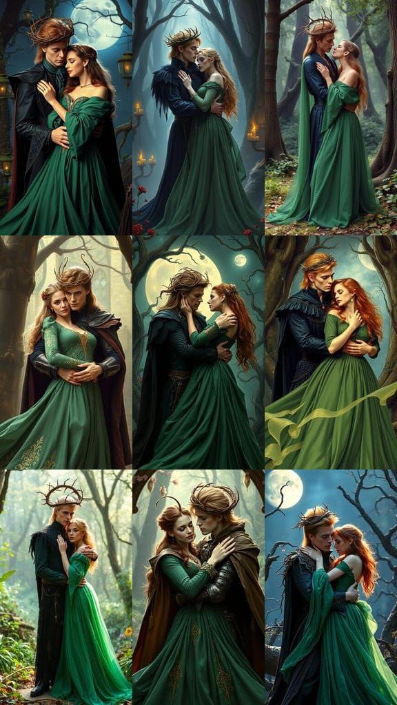 Fae King and Lady Embrace