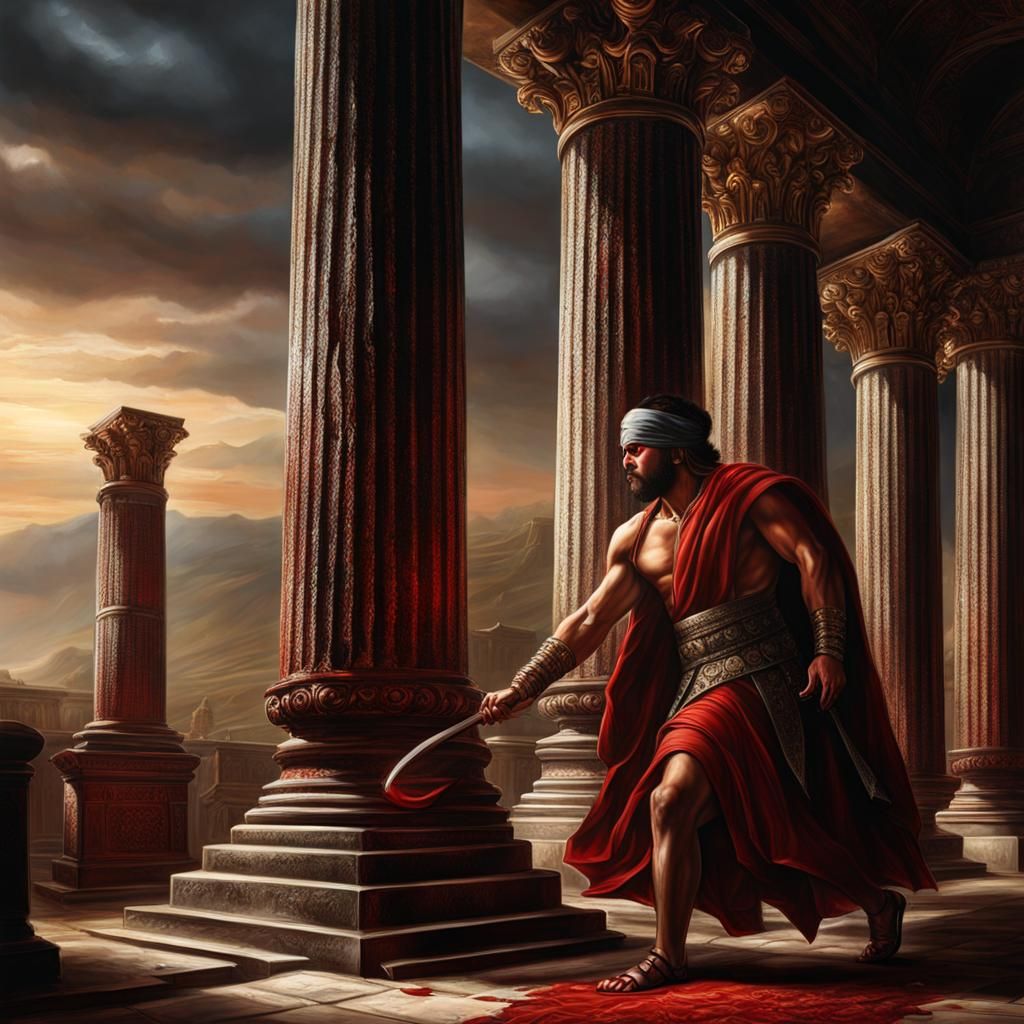 Assassin with sickle flees temple