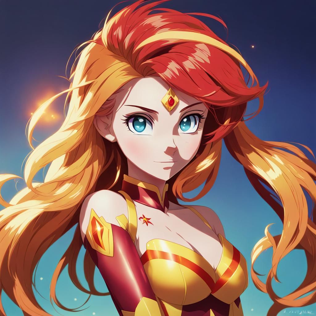 My Little Pony Sunset Shimmer in Anime Style