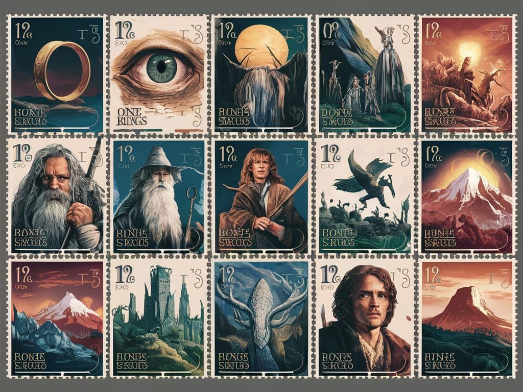 Lord of the Rings Stamp Collection