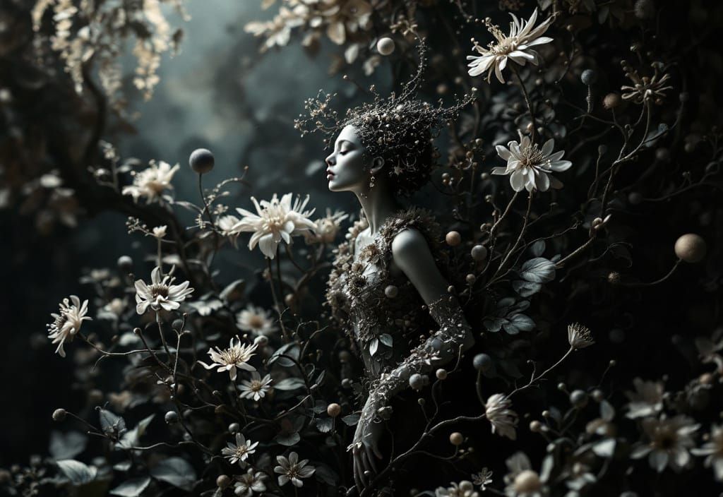 Dark Velvet Semisculptural Collage Diorama