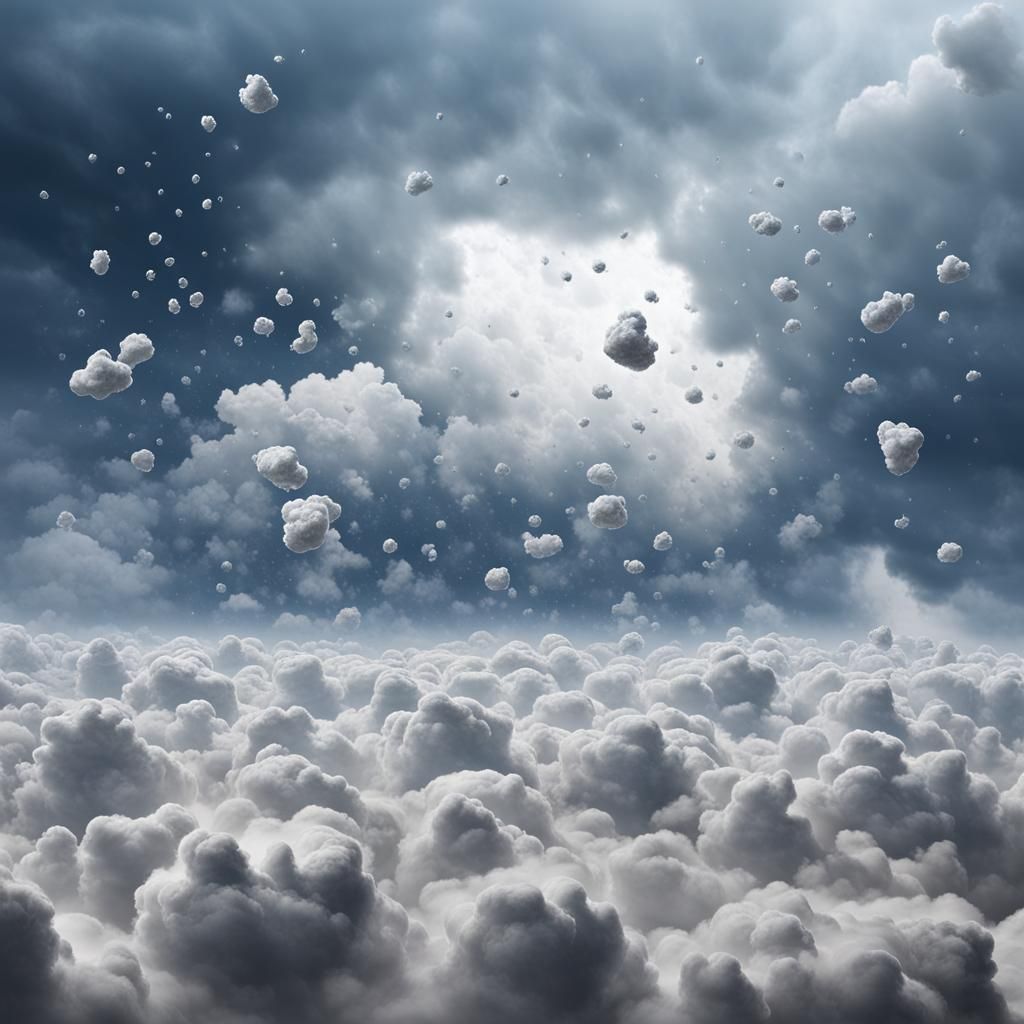 Photorealistic Hailstorm with Ominous Clouds