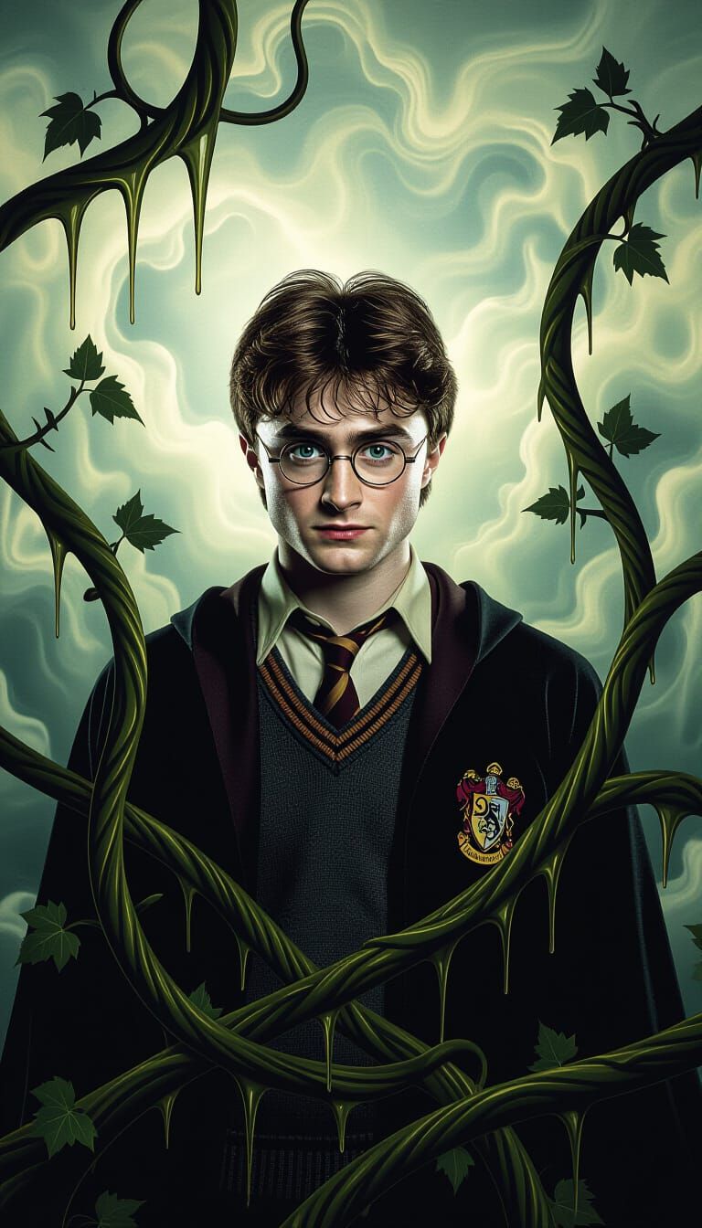 Harry Potter in Surreal Vines, Salvador Dali Style