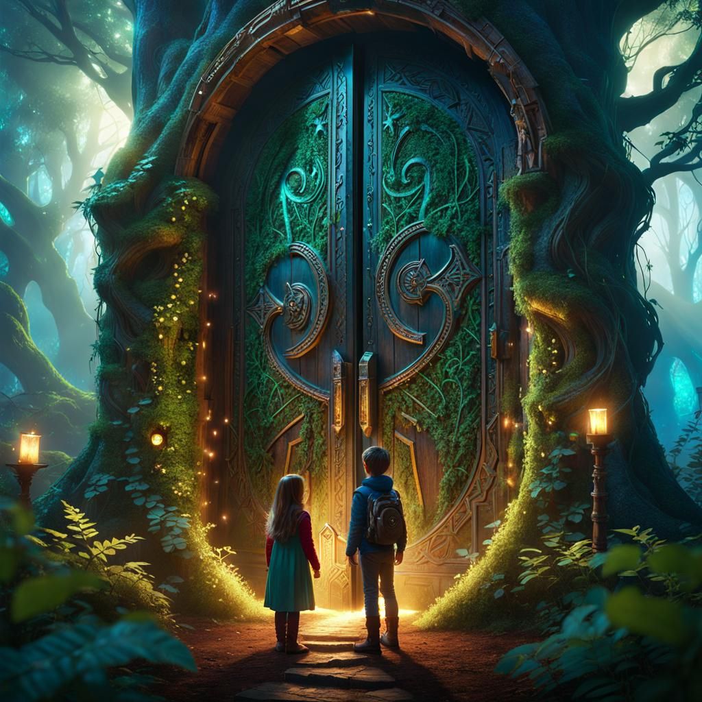 Enchanted Forest: Siblings Discover Rune Door