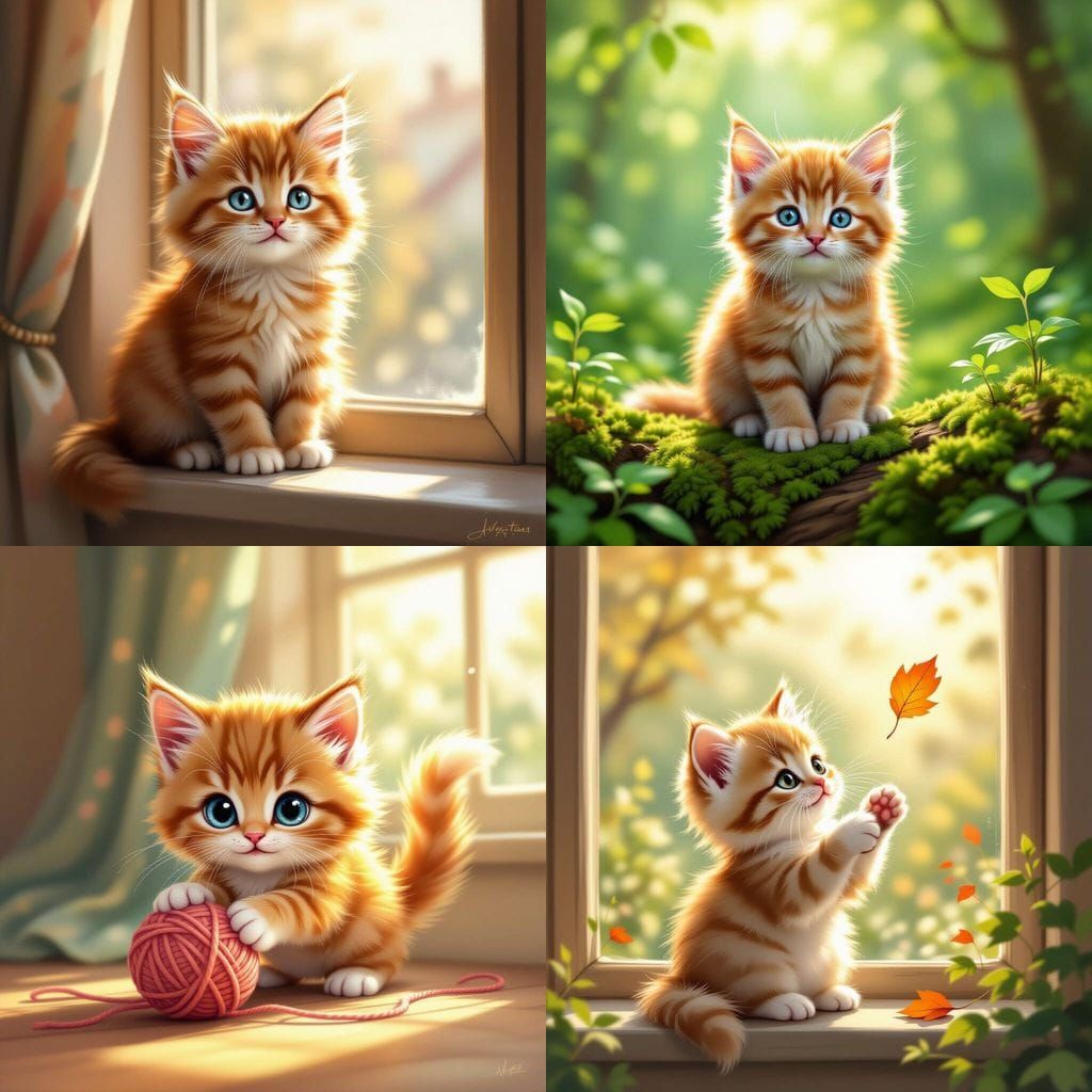 Cute Little Cat Portrait