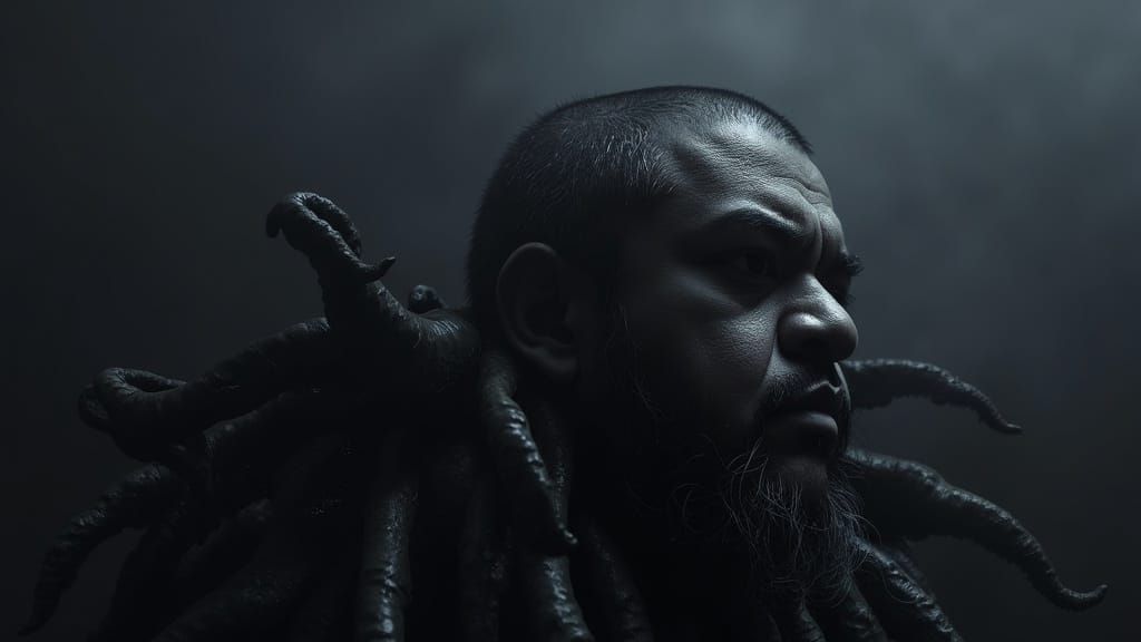 Tentacled Darkness in Contrasting Hues