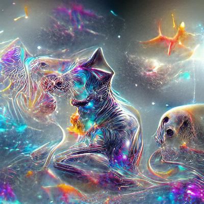 Cats and Dogs in Holographic Cosmic Illustration