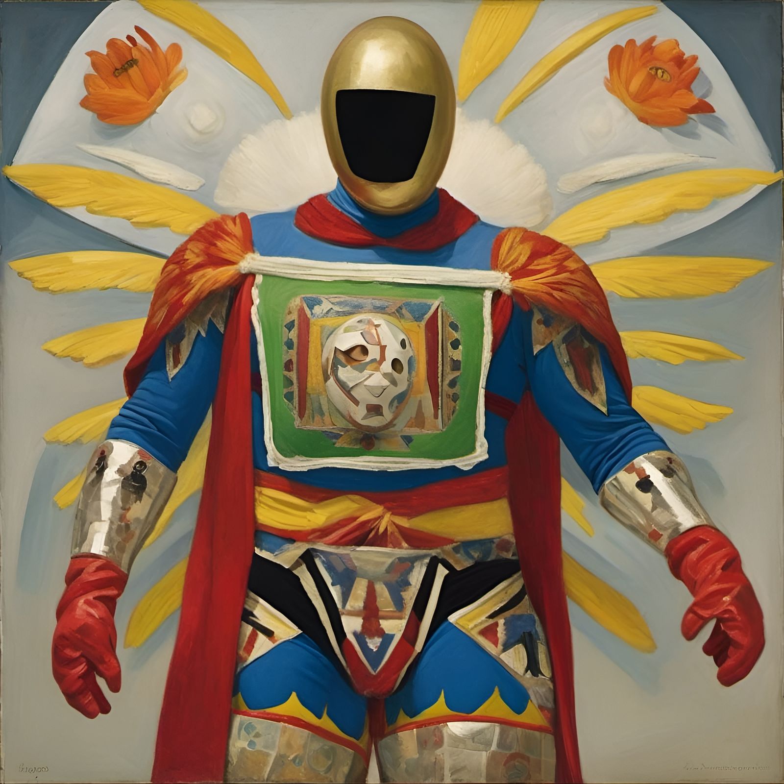 Post-Impressionist Portrait of Egg Luchador