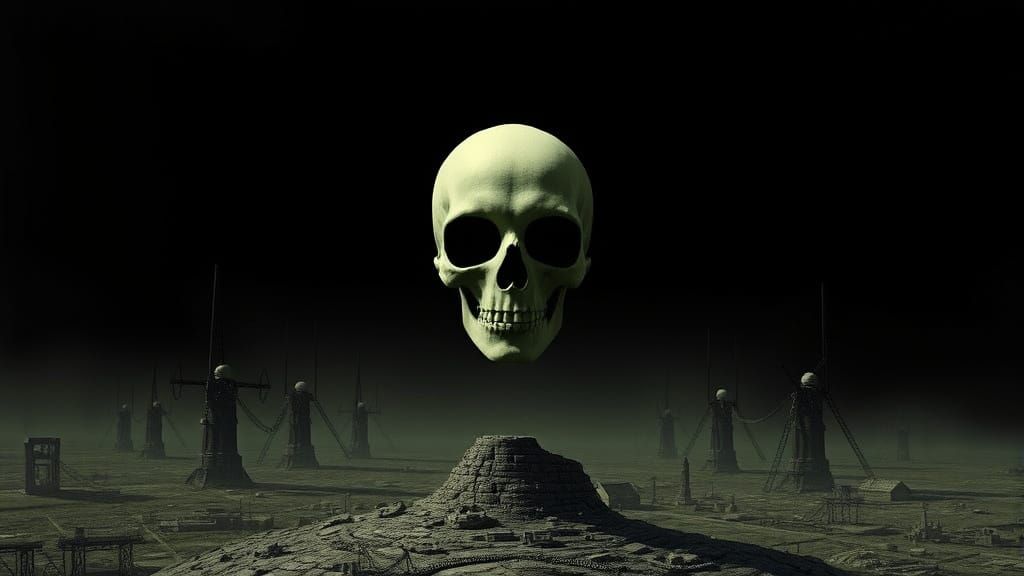 Surreal Cyberpunk Nightmare in a Futuristic Dystopia