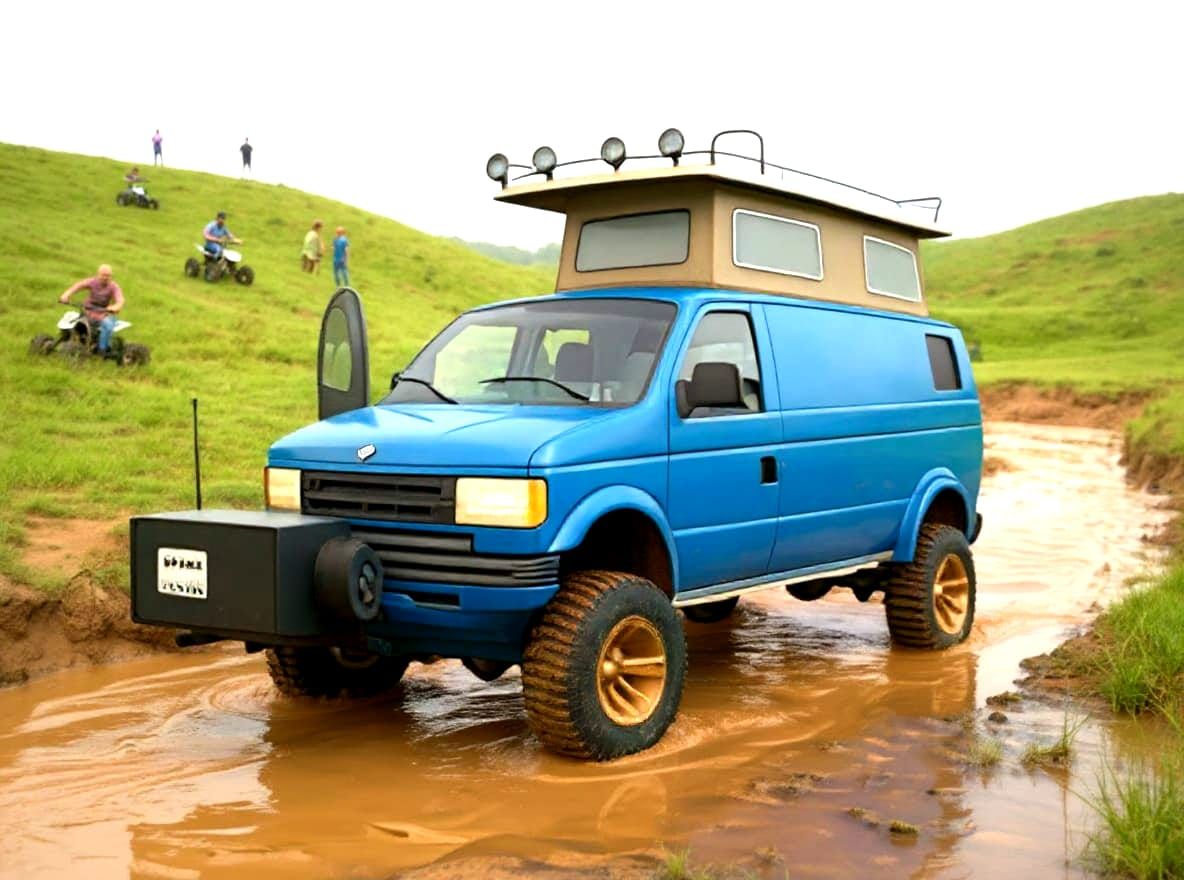 Monster Truck Van in Mud Bog