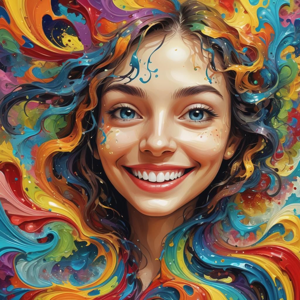 Fantasy Portrait in Expressionist Impasto Style