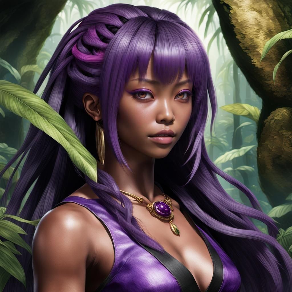Ayane Portrait: African-Japanese American Woman in Fantasy A...