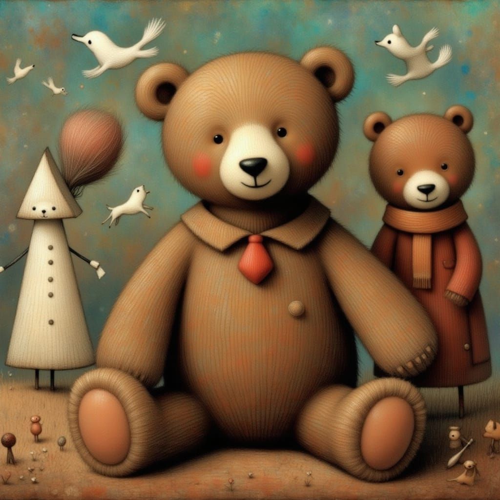 Quaint Storybook Teddy Bear