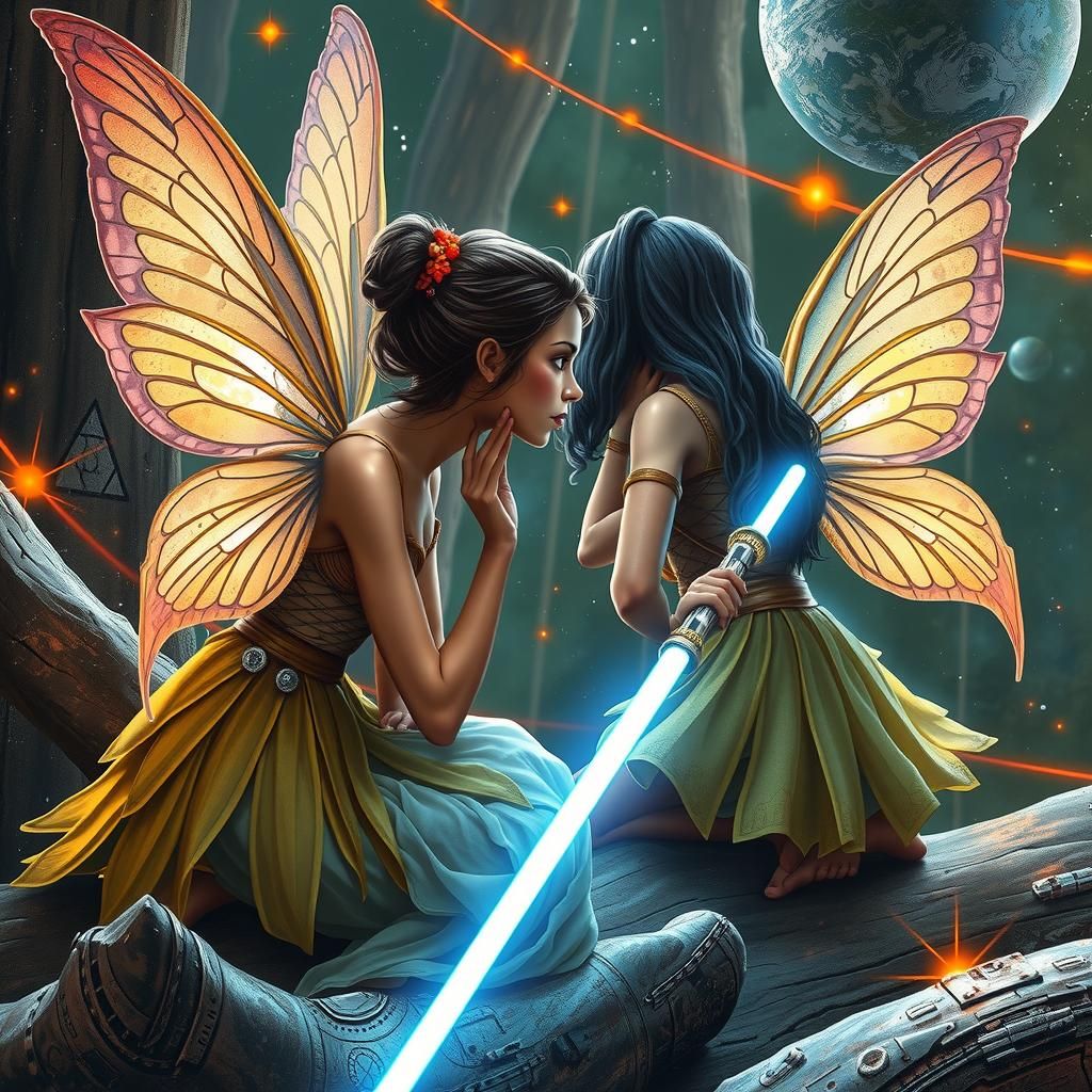 Fairies Meet Star Wars in Renaissance Sci-Fi Art