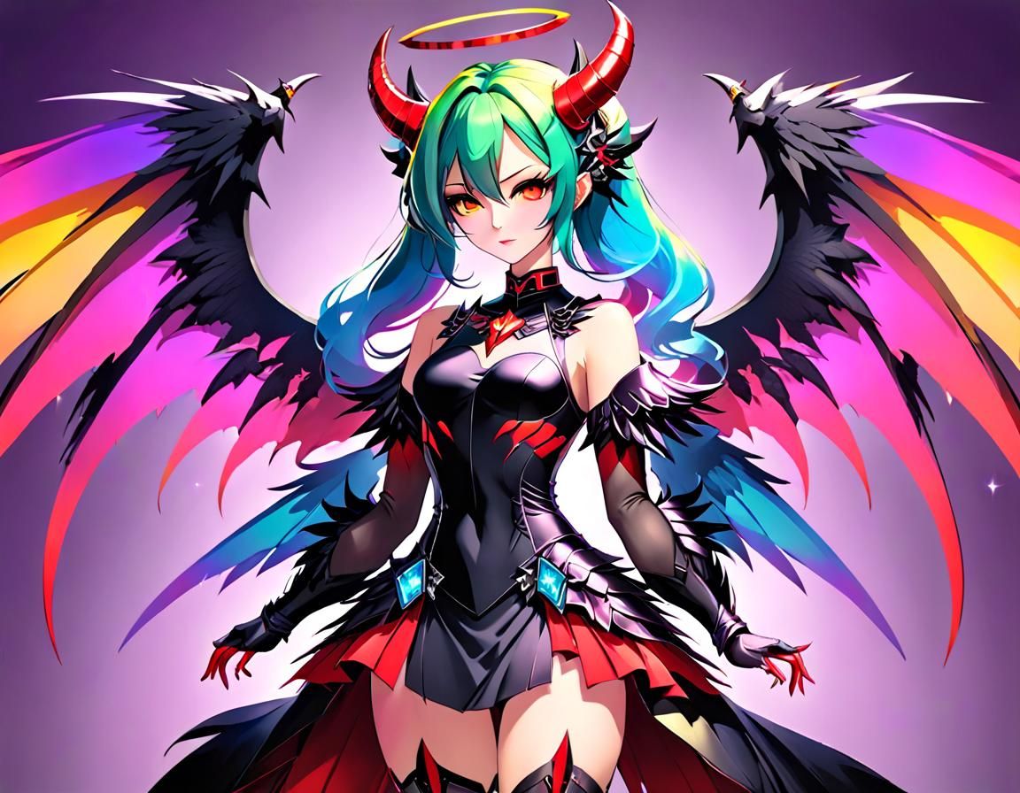 Anime Nephalem Duality: Angel and Demon