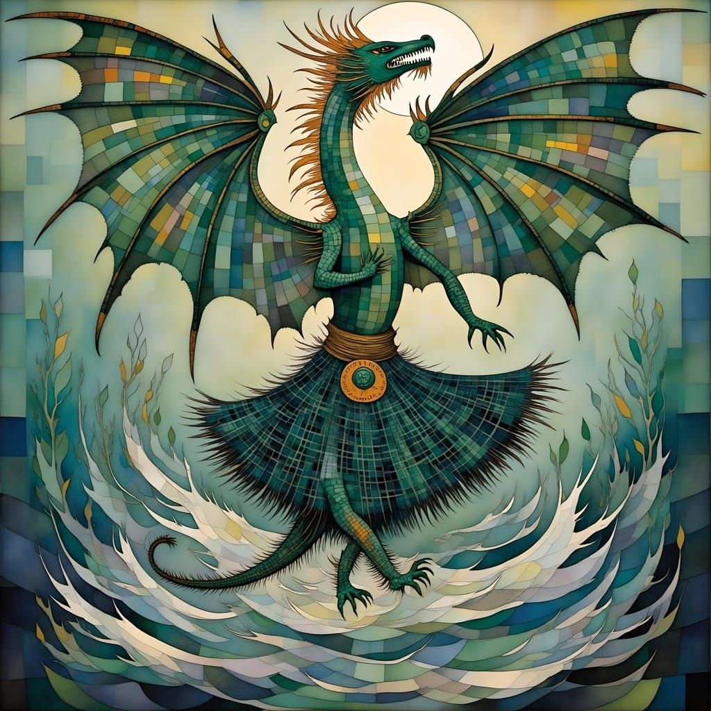 Dragon King Rising from the Deep Sea