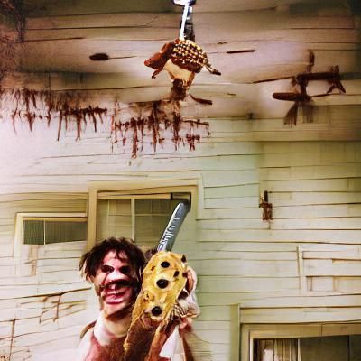 Chainsaw Horror: A Dark and Ominous Scene