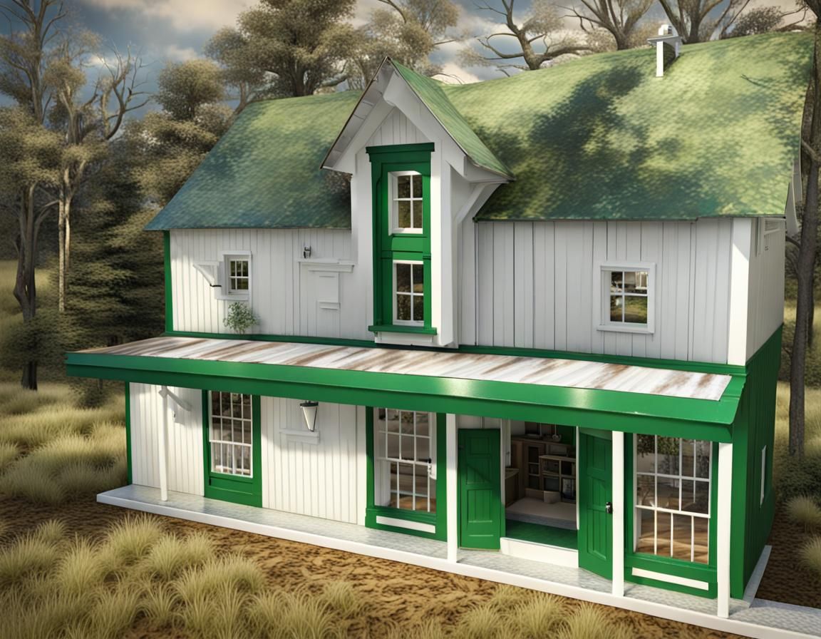 Country Farmhouse, Circa 1923, CGI Quality
